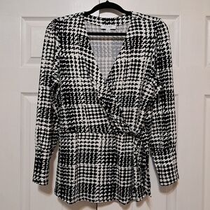 Nine West faux wrap blouse